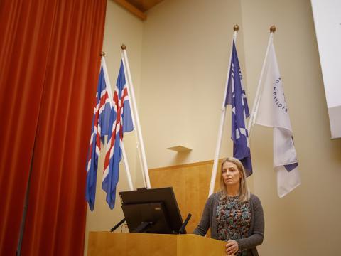 Drífa Hrund Guðmundsdóttir ver doktorsritgerð sína